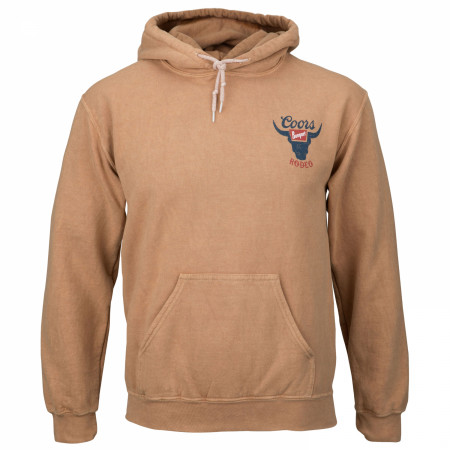 Coors Banquet Rodeo Mineral Wash Front-Back Print Pull-Over Hoodie